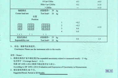 地磅衡器檢定證書報告結果頁圖片